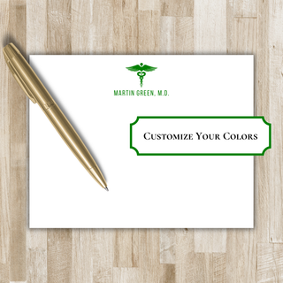 Personalized Doctor Stationery Set | Custom Medical Staff Notecards