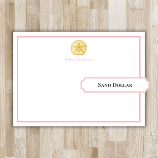 Personalized Seaside Stationery | Coastal Notecards | Choose your Icon: Starfish, Scallop Shell, Sand Dollar, Manatee