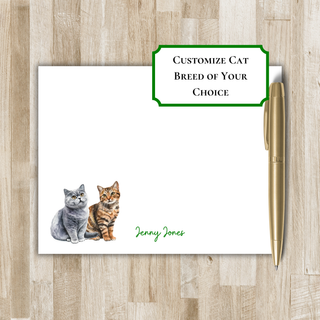 Custom Cat Stationery / Stationary | Choose your cat breed | Cat Lover Gift