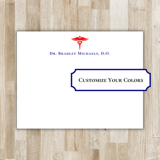 Personalized Doctor Stationery Set | Custom Medical Staff Notecards