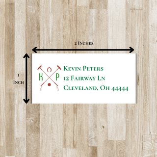Polo Monogram Return Address Label Sticker - Horse Polo