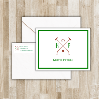 Polo Monogram Return Address Label Sticker - Horse Polo