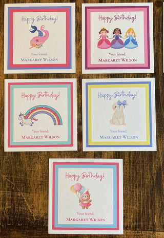 Personalized Girls Birthday Stickers