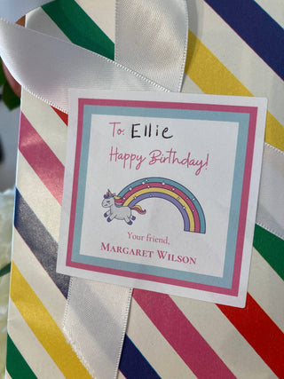 Personalized Girls Birthday Stickers