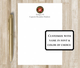 Personalized Marine Corps Seal Notepad | USMC Notepad