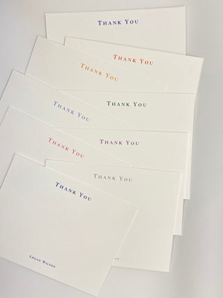 Personalized Classic Thank You Cards | Thank You Notes | Sophisticated Correspondence Cards | Custom Thank You Cards