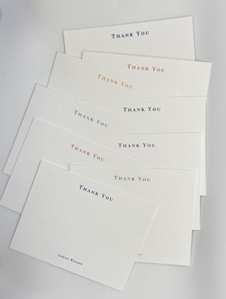 Personalized Classic Thank You Cards | Thank You Notes | Sophisticated Correspondence Cards | Custom Thank You Cards