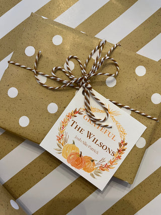 Personalized Thanksgiving Tags | Thanksgiving Gift Tags | Fall Gift Tags | Personalized Thank You Labels