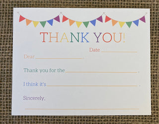 Children's Thank You Notes Fill In the Blank | Party Thank You Notes Kids | Children's Thank You Notes | Kids Birthday Thank You Notes