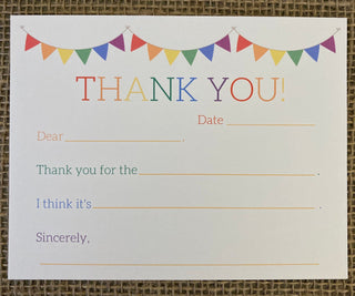 Children's Thank You Notes Fill In the Blank | Party Thank You Notes Kids | Children's Thank You Notes | Kids Birthday Thank You Notes