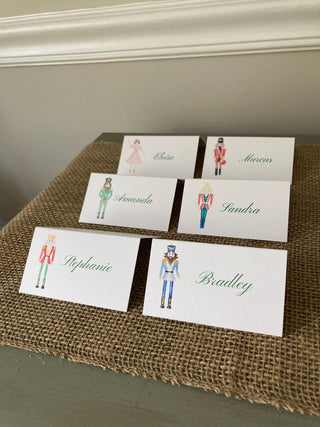 Christmas Nutcracker Place Cards - Set of 6 Printed Cards | Christmas Name Cards | Table Seating Cards | Christmas Table Tents | Nutcracker