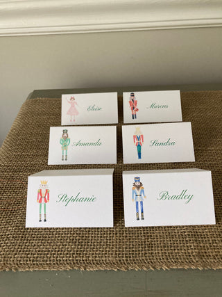 Christmas Nutcracker Place Cards - Set of 6 Printed Cards | Christmas Name Cards | Table Seating Cards | Christmas Table Tents | Nutcracker