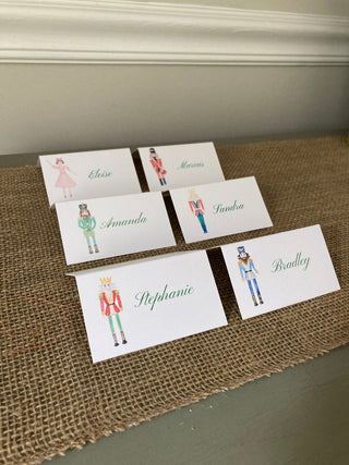 Christmas Nutcracker Place Cards - Set of 6 Printed Cards | Christmas Name Cards | Table Seating Cards | Christmas Table Tents | Nutcracker