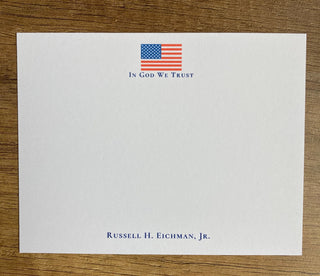 Personalized American Flag Stationery / USA Flag Stationary | American Flag Notecards | Military Gift | Patriotic Gift | Veteran Gift