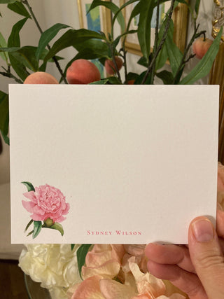Peony Floral Stationery Set / Stationary | Floral Notecards | Pink Flower Stationery | Pink Notecards | Bachelorette / Bridal Gift