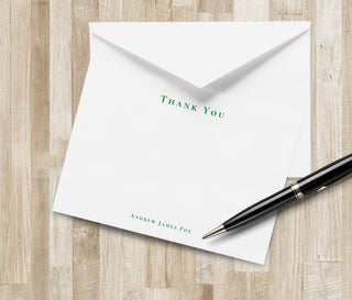 Personalized Classic Thank You Cards | Thank You Notes | Sophisticated Correspondence Cards | Custom Thank You Cards