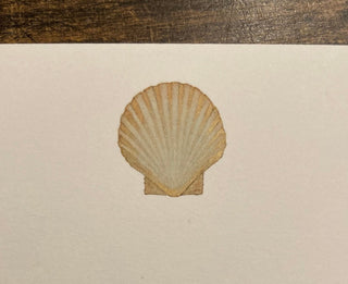 Personalized Scallop Seashell Stationery / Shell Notecards | Beachy Stationary | Coastal Stationery | Coastal Notecards | Beachy Gifts