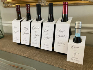 Personalized Wine Tags | Custom Prosecco & Champagne Tags | Mini Prosecco Tags | Customize with your own art/logo/text