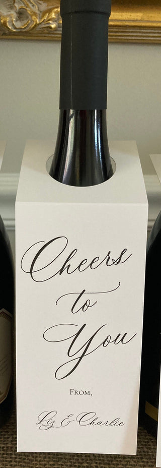Personalized Wine Tags | Custom Prosecco & Champagne Tags | Mini Prosecco Tags | Customize with your own art/logo/text