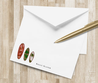 Personalized Surfer Stationery / Stationary | Surfing Notecards | Surfer Gift | Surfboard Note Cards | Ocean Beachy Gifts