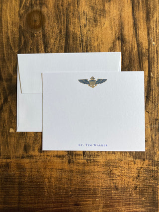 Naval Air Wings Stationery / Stationary | Naval Officer Gift | Navy Airmen Airwoman Gift | Navy Notecards