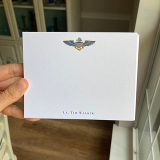 Naval Air Wings Stationery / Stationary | Naval Officer Gift | Navy Airmen Airwoman Gift | Navy Notecards