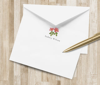 Personalized Wild Rose Stationery Set / Rose Stationary | Personalized Pink Floral Notecards | Bridal Bachelorette Hostess Gift
