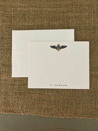 Naval Air Wings Stationery / Stationary | Naval Officer Gift | Navy Airmen Airwoman Gift | Navy Notecards