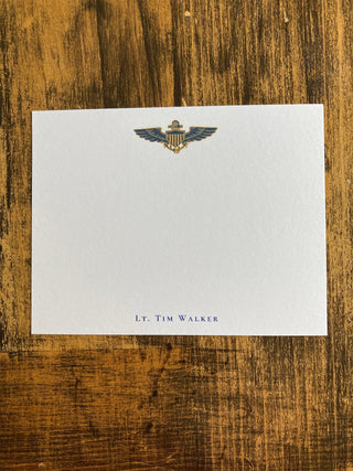 Naval Air Wings Stationery / Stationary | Naval Officer Gift | Navy Airmen Airwoman Gift | Navy Notecards