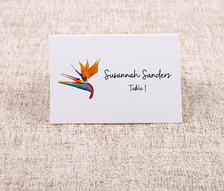 Floral Place-Cards | Wedding Place Cards | Dinner Table Tents Seating Cards | Choose your own flower: Hydrangea Orchid Magnolia Peony Rose