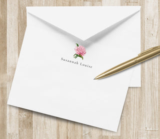 Peony Floral Stationery Set / Stationary | Floral Notecards | Pink Flower Stationery | Pink Notecards | Bachelorette / Bridal Gift