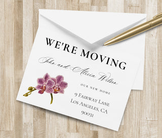 Moving Announcement Card | Floral Moving Announcement | Choose your Flower | We've Moved Card | New Address Postcard