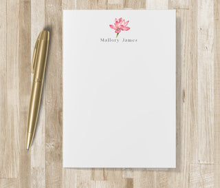 Lotus Flower Luxury Notepads | Personalized Lotus Flower Notepads | Bridesmaid Gift | Bachelorette Party Gift | Birthday Gift