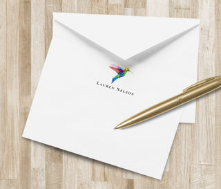 Personalized Hummingbird Stationery / Bird Stationary | Colorful Hummingbird Notecards | Audubon Stationary | Bird Lover Watcher Gift