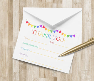 Children's Thank You Notes Fill In the Blank | Party Thank You Notes Kids | Children's Thank You Notes | Kids Birthday Thank You Notes