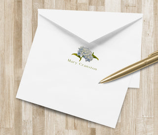 Hydrangea Stationery Set / Stationary | Blue Hydrangea Flower Notecards | Light Blue Hydrangea | Floral Notecards