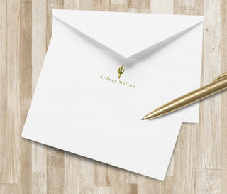 Personalized Saguaro Cactus Stationery Set / Saguaro Cactus Stationary | Arizona Notecards | Desert Stationery | California Notecards