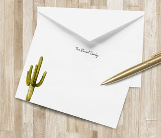 Personalized Saguaro Cactus Stationery Set / Saguaro Cactus Stationary | Arizona Notecards | Desert Stationery | California Notecards