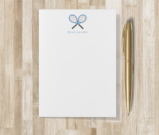 Personalized Tennis Racket Notepad | Tennis Racquet Stationery / Stationary | Mens Women's Tennis Gift | Tennis Team Tennis Partner Gift