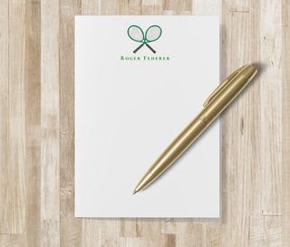 Personalized Tennis Racket Notepad | Tennis Racquet Stationery / Stationary | Mens Women's Tennis Gift | Tennis Team Tennis Partner Gift