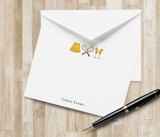 Personalized Tennis Perfect Day Stationery Set / Stationary | Tennis Gift Women | Tennis Partner Gift | Tennis Skirts Rackets and Mimosas