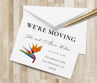 Moving Announcement Card | Floral Moving Announcement | Choose your Flower | We've Moved Card | New Address Postcard