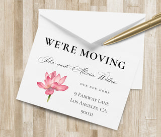 Moving Announcement Card | Floral Moving Announcement | Choose your Flower | We've Moved Card | New Address Postcard