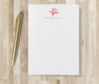 Lotus Flower Luxury Notepads | Personalized Lotus Flower Notepads | Bridesmaid Gift | Bachelorette Party Gift | Birthday Gift