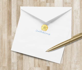 Sand Dollar Stationery / Personalized Stationary | Sand Dollar Notecards | Beach Stationery | Coastal Beachy Gift | Sanddollar Stationary