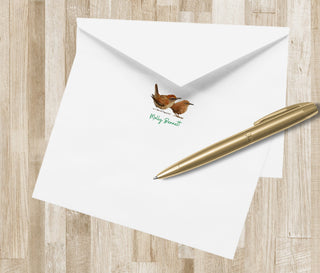 Personalized Wren Bird Stationery | Audubon Stationary | Bird Lover Gift | Bird Watcher Gift | Pair of Wrens
