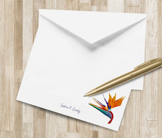 Personalized Bird of Paradise Stationery Set | Bird of Paradise Stationary | Tropical Notecards | Tropical Flower Notecards | Gift Idea
