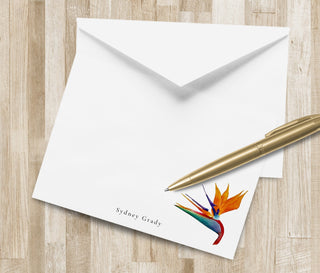 Personalized Bird of Paradise Stationery Set | Bird of Paradise Stationary | Tropical Notecards | Tropical Flower Notecards | Gift Idea