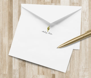 Personalized Saguaro Cactus Stationery Set / Saguaro Cactus Stationary | Arizona Notecards | Desert Stationery | California Notecards