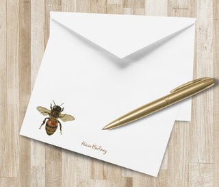 Honeybee Stationery Set / Bee Stationary | Personalized Stationery Set | Custom Bee Note Cards | Bee Notecards